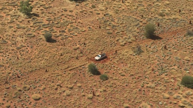 A 4WD carrying a man and woman became bogged in the Gibson Desert, prompting a search and rescue operation. (AAP/WA Police)