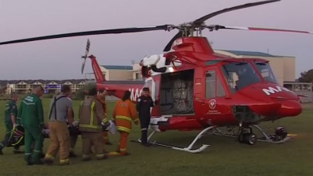 The two men were airlifted to Royal Adelaide Hospital.