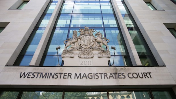 The front of Westminster Magistrates Court in central London. (AFP)