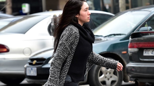 Danielle Stephens leaves the Supreme Court in Melbourne. (AAP)