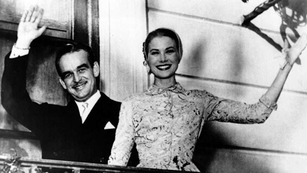 Prince Rainier and Princess Grace on their wedding day. (AAP)
