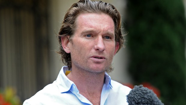Bombers coach James Hird fronts the media. (AAP)