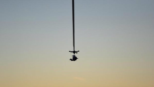A Google executive has completed a record 41km skydive. (Supplied)