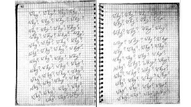 This screenshot made from a pdf released by the Colorado Judicial Department shows a portion of Aurora shooter James Holmes' notebook, after it was presented as evidence in the Holmes murder trial. (AAP)
