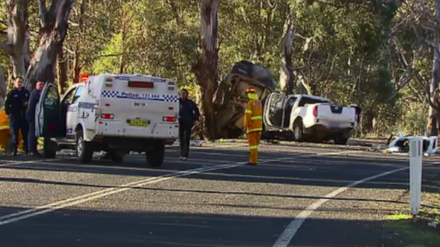 Police are investigating the exact cause of the crash at Sutton earlier today. (9NEWS)