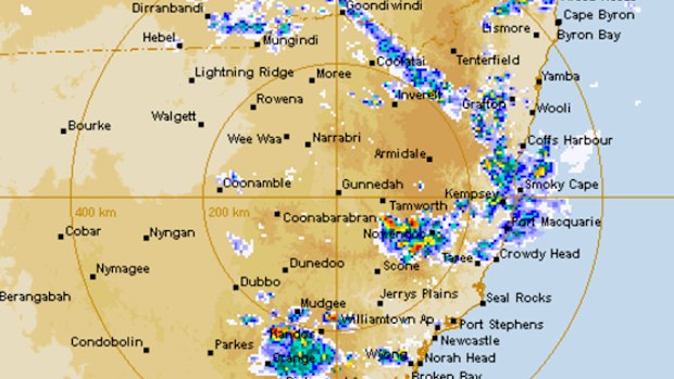 The BoM radar. (9NEWS)