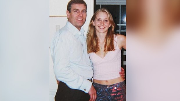 A photo of Prince Andrew with his arm around a young Virginia Roberts first surfaced three years ago. (Supplied)