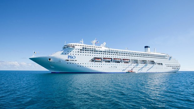 A woman died on board the P and O Pacific Jewel. (File/P and O)