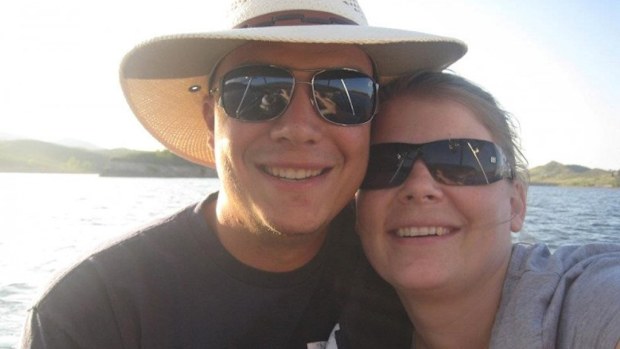 Tony Schmucker died after crashing into a boulder and a tree while driving his wife to hospital. (Photo: GoFundMe)