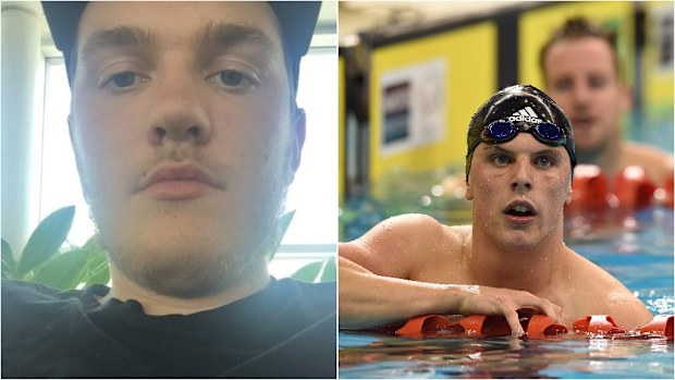 Scottish Kyle Chalmers (left) has been mistaken for the gold medallist. (Twitter/Kyle_Chalmers and AAP)