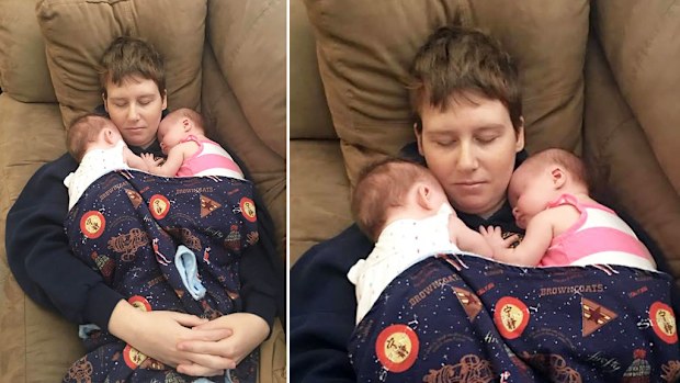 Mother Katherine C. Thompson claims that after getting pregnant she ceased to suffer all hemiplegic migraine symptoms. (Facebook/Love What Matters/Katherine C. Thompson)