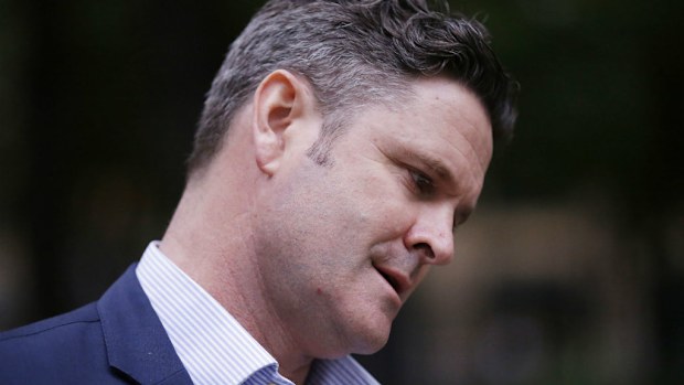 Chris Cairns outside court in London. (AAP)