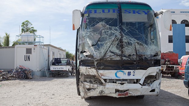 The bus driver allegedly rammed a group of people, killing 33, as he tried to flee a separate accident. (AAP)