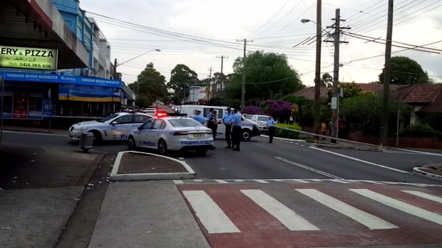 Police at the scene in Arncliffe. (Supplied)