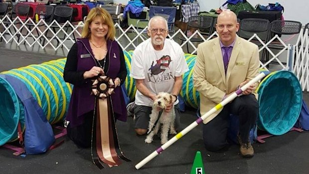 Jack Cotter (centre) said "could have never" gotten to where he is today without his dog Tucker. (Facebook/Jack Cotter)