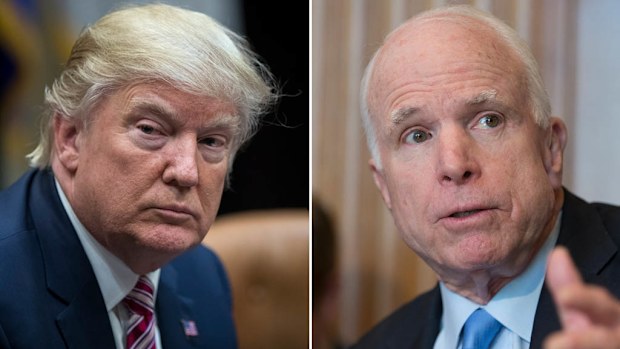 Donald Trump and John McCain. (AAP)