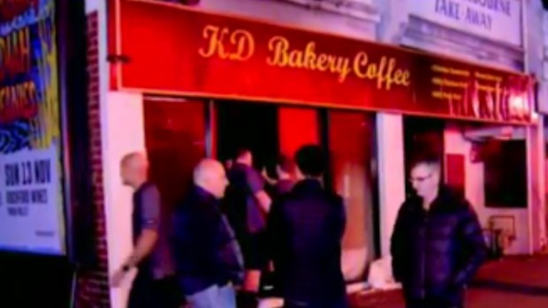 A bakery cafe has been destroyed by fire in South Melbourne. (9NEWS)