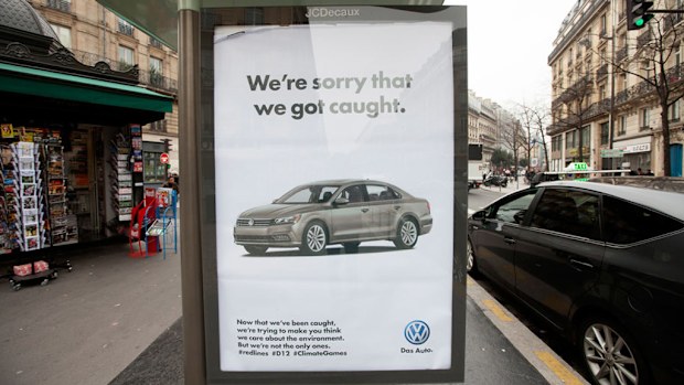 Brandalism takes aim at German car manufacturer Volkswagen. (brandalism.org.uk)