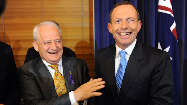 Phillip Ruddock and Tony Abbott. (AAP)