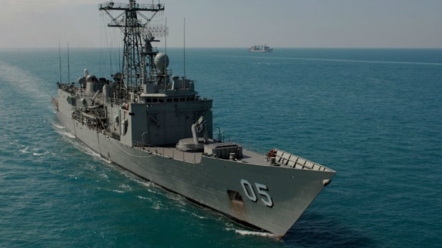 HMAS Melbourne off the coast of Darwin during Exercise Kakadu. (AAP)