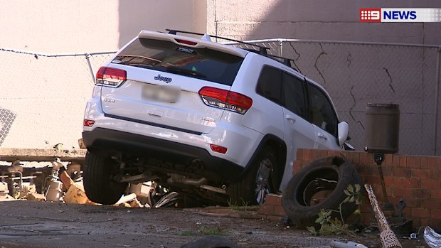 One person was injured during the crash at Chatswood today. (9NEWS)