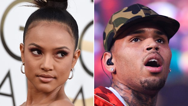 Karrueche Tran, and Chris Brown. (AAP)