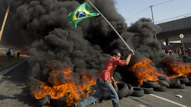 Brazilian police feared guerilla warfare from protestors during the World Cup. (AAP)