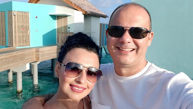 Madhuri Jogia in the Maldives with her second husband