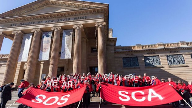 More than 100 students and teachers attended the rally. (Supplied)