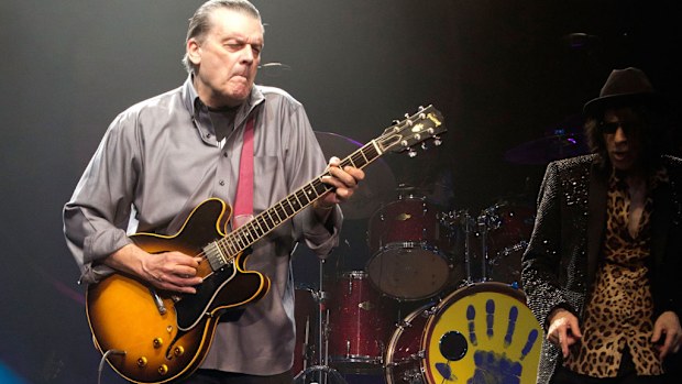 John Warren Geils Jr of the J. Geils Band performs at the DTE Energy Center in 2011 in Clarkston, Michigan.