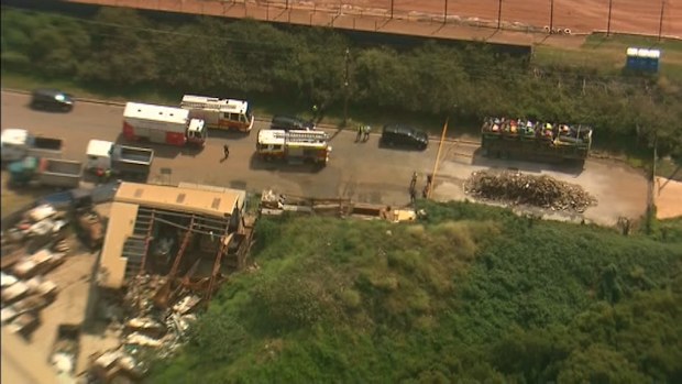 Emergency services at the scene. (9NEWS)