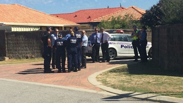 Police at the scene in Butler. (9NEWS)