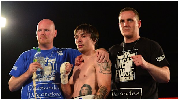 Mike Towell (centre) in May. (Getty)