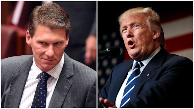Cory Bernardi (left) says he will support Donald Trump. (AAP)