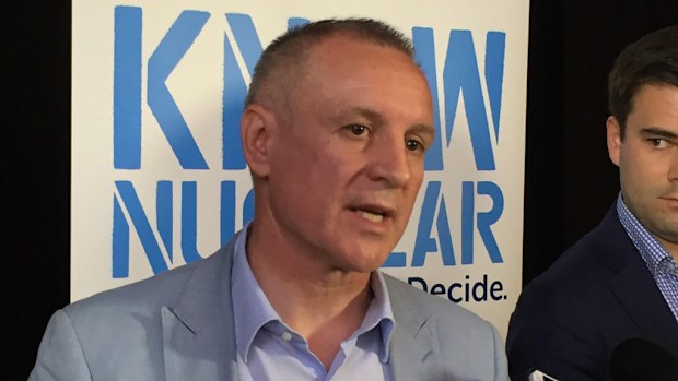 South Australian Premier Jay Weatherill talks to the media on November 6, 2016 after receiving the report from the citizens' jury rejecting the idea of establishing a nuclear waste dump in SA. (AAP)