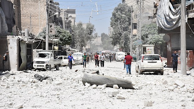 A US-led airstrike has reportedly left 56 civilians dead in Syria. (Getty)