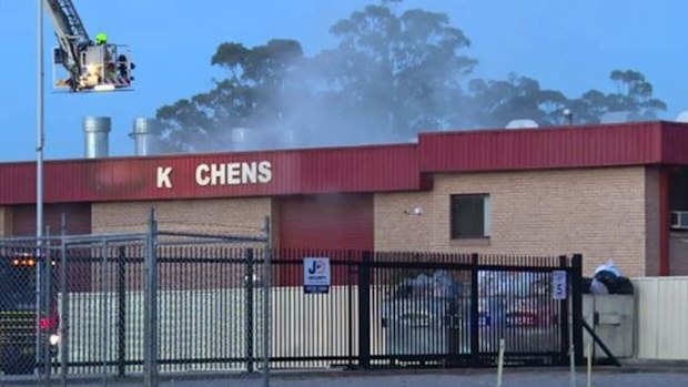 Up to 35 firefighters were called to the scene to fight the blaze. (9NEWS)
