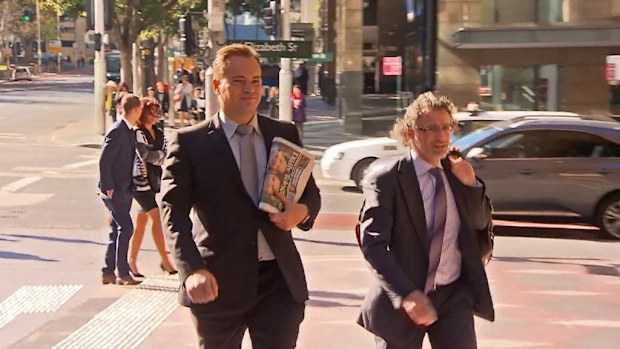 Mark Bosnich arrives at Downing Centre Local Court today. (9NEWS)