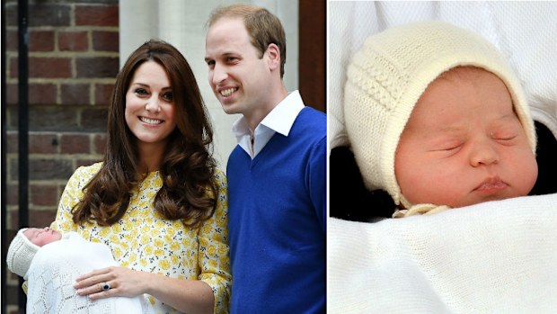 The Duke and Duchess of Cambridge with Princess Charlotte. (AAP)