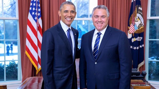 Joe Hockey said he was "proud" to present his credentials to the US president.