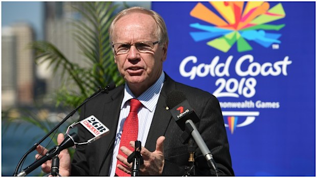 Peter Beattie, Chairman Gold Coast 2018 Commonwealth Games Corporation speaks at the Commonwealth Games Ambassador announcement earlier this month. (AAP)