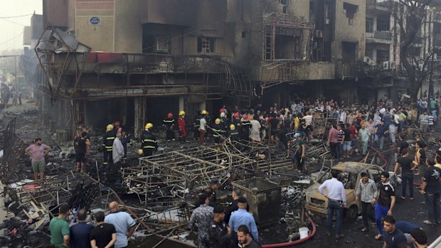 The site of the blast. (AAP)