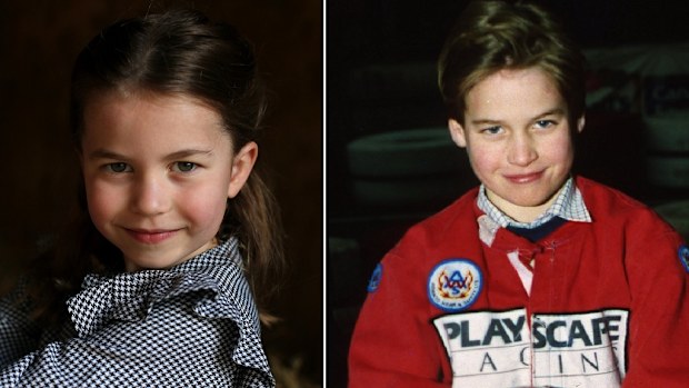 Princess Charlotte and Prince William.