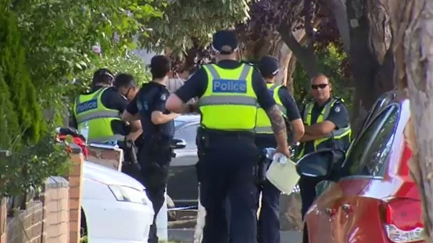 Police at the scene. (9NEWS)