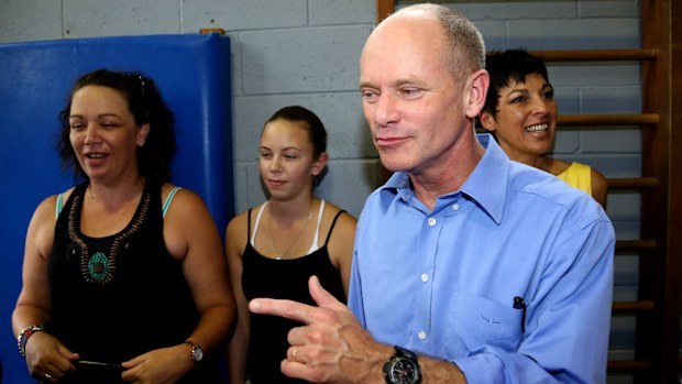 Queensland Premier Campbell Newman on the campaign trail. (AAP)