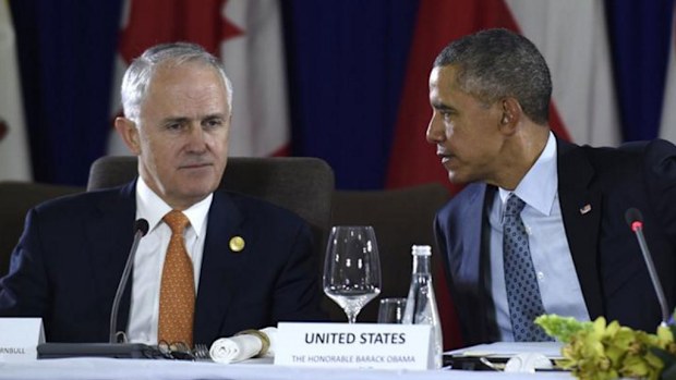 Malcolm Turnbull and Barack Obama.