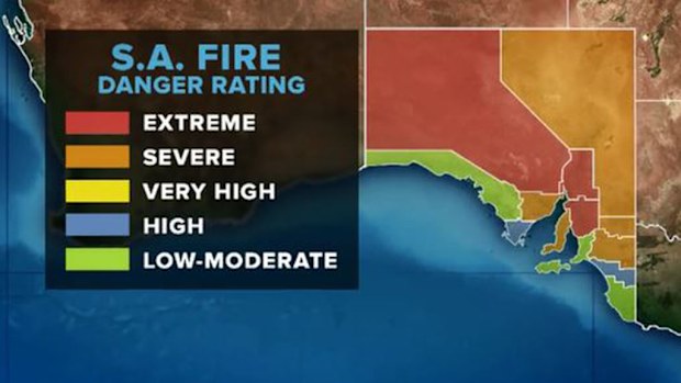 Most of South Australia is experiencing extreme fire danger conditions. (CFS)