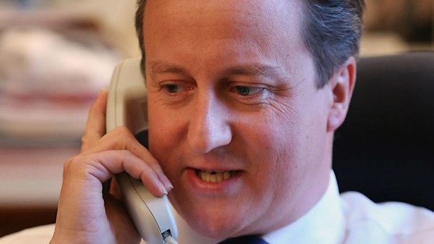 David Cameron has been called on his mobile phone by someone pretending to be the UK's spy chief. (AAP)