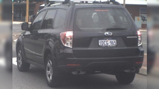 The Subaru Forrester stolen by the armed offender in Perth's south east. (Supplied, WA Police)