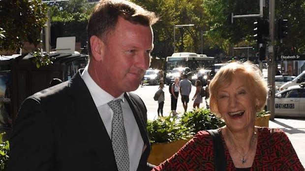 Anthony Bell shares a laugh with his 85-year-old mother. (AAP)
